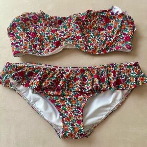 NWOT!  Shoshanna/ Charlotte Ronson floral bikini.  Top size D and bottom size L.